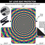 Psychedelic Explosion Optical Illusion Loveseat Protector