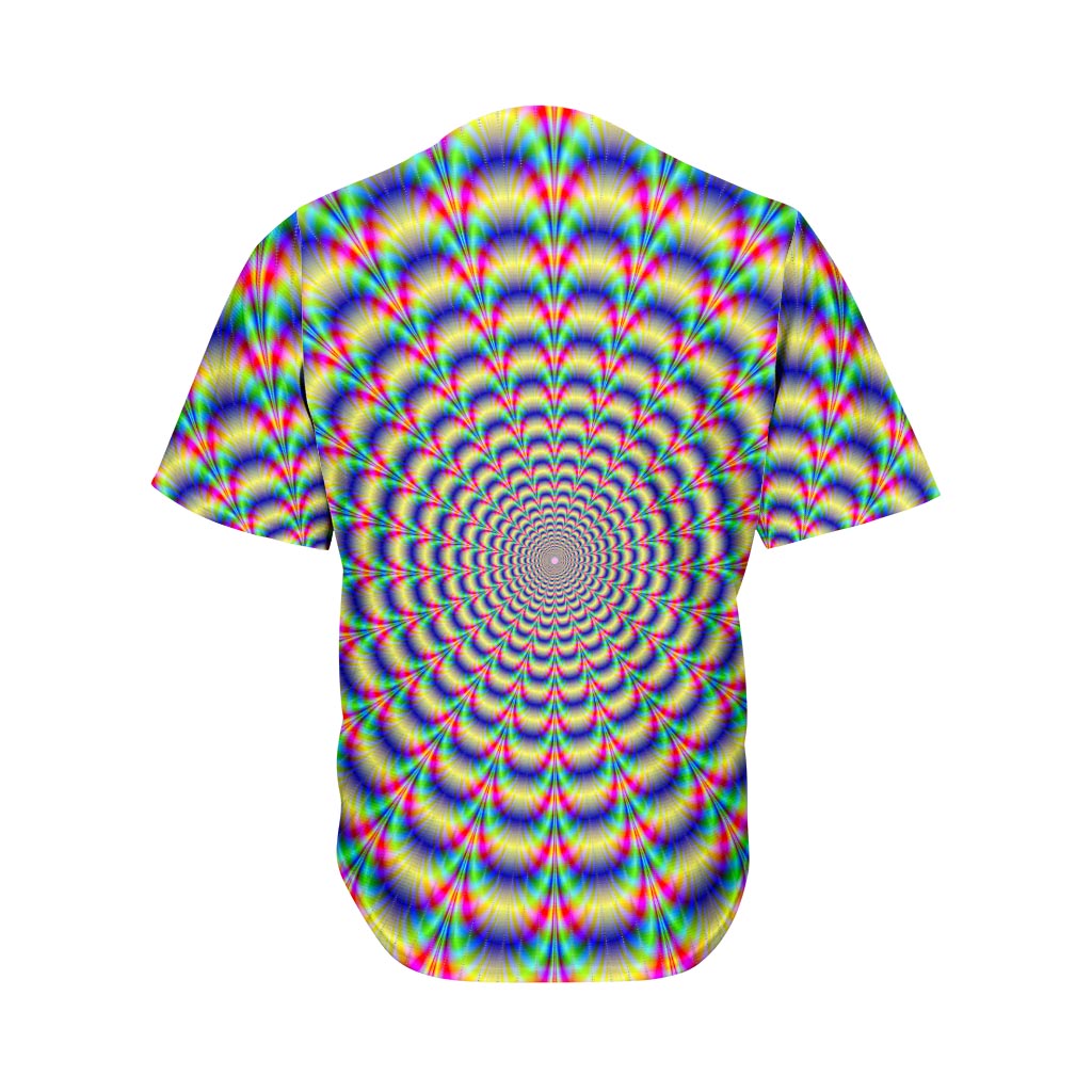 Psychedelic Explosion Optical Illusion Men's Baseball Jersey