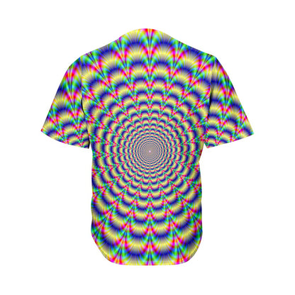 Psychedelic Explosion Optical Illusion Men's Baseball Jersey