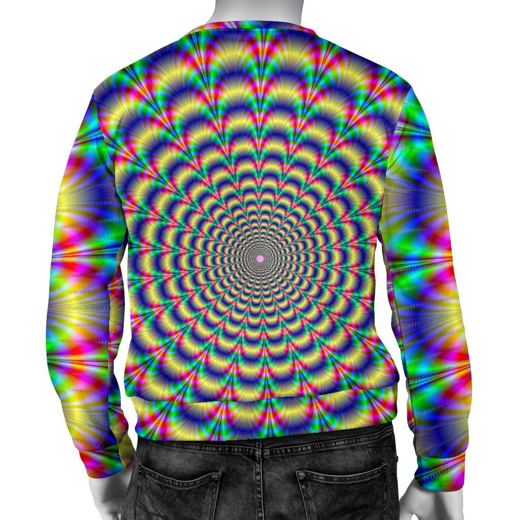 Psychedelic Explosion Optical Illusion Men's Crewneck Sweatshirt GearFrost