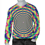 Psychedelic Explosion Optical Illusion Men's Crewneck Sweatshirt GearFrost