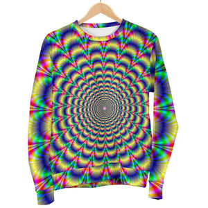 Psychedelic Explosion Optical Illusion Men's Crewneck Sweatshirt GearFrost