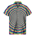 Psychedelic Explosion Optical Illusion Men's Short Sleeve Shirt