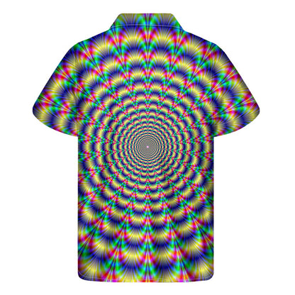 Psychedelic Explosion Optical Illusion Men's Short Sleeve Shirt