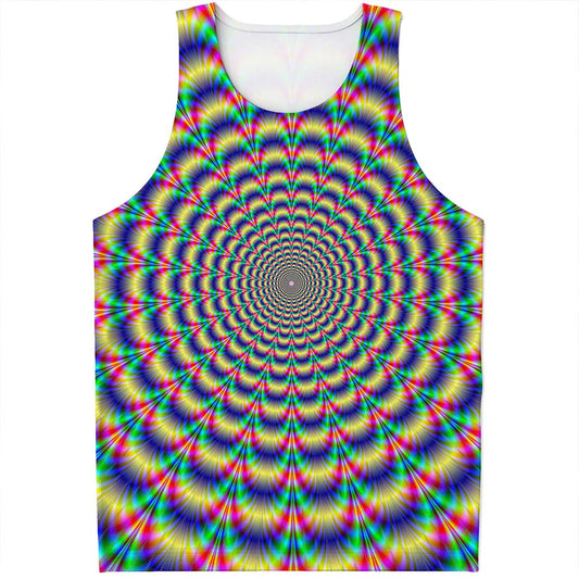 Psychedelic Explosion Optical Illusion Men's Tank Top