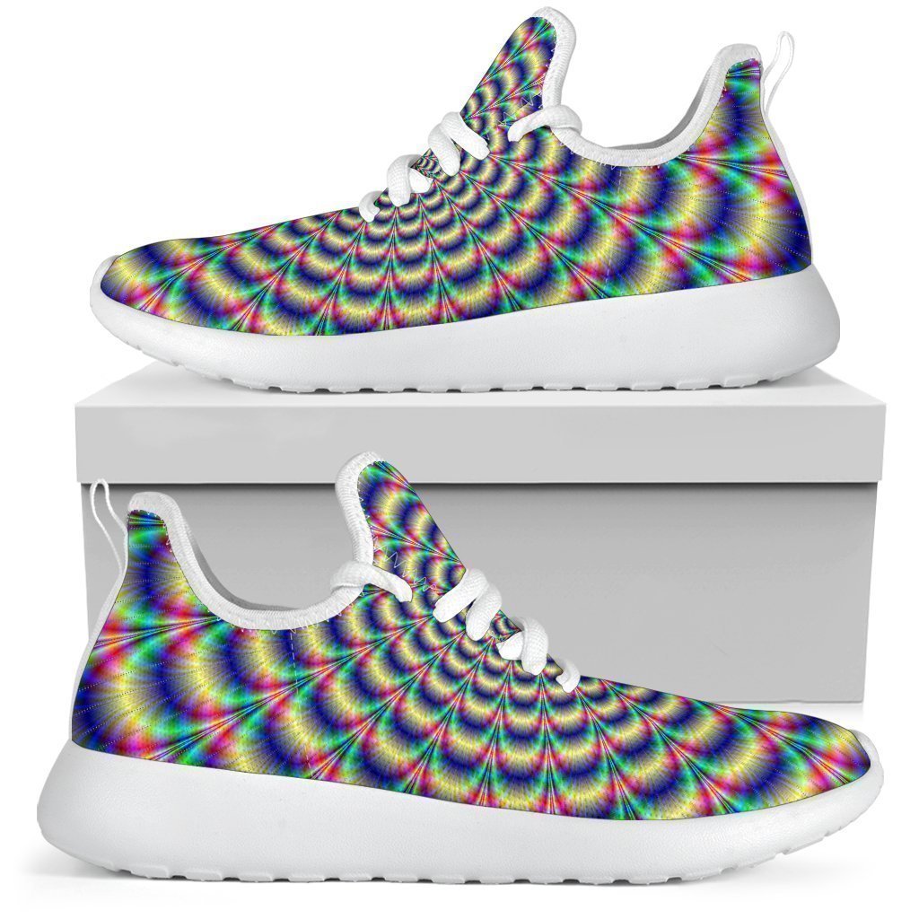 Psychedelic Explosion Optical Illusion Mesh Knit Shoes GearFrost