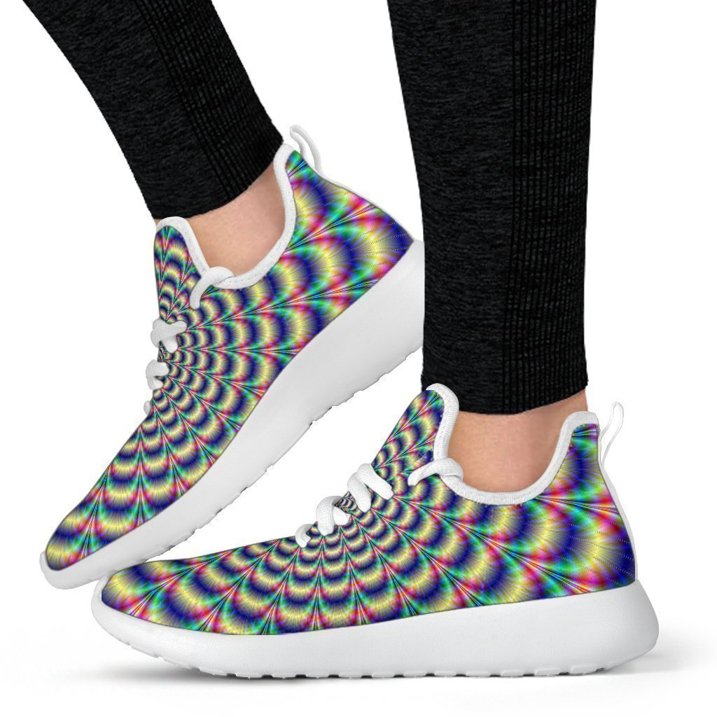 Psychedelic Explosion Optical Illusion Mesh Knit Shoes GearFrost