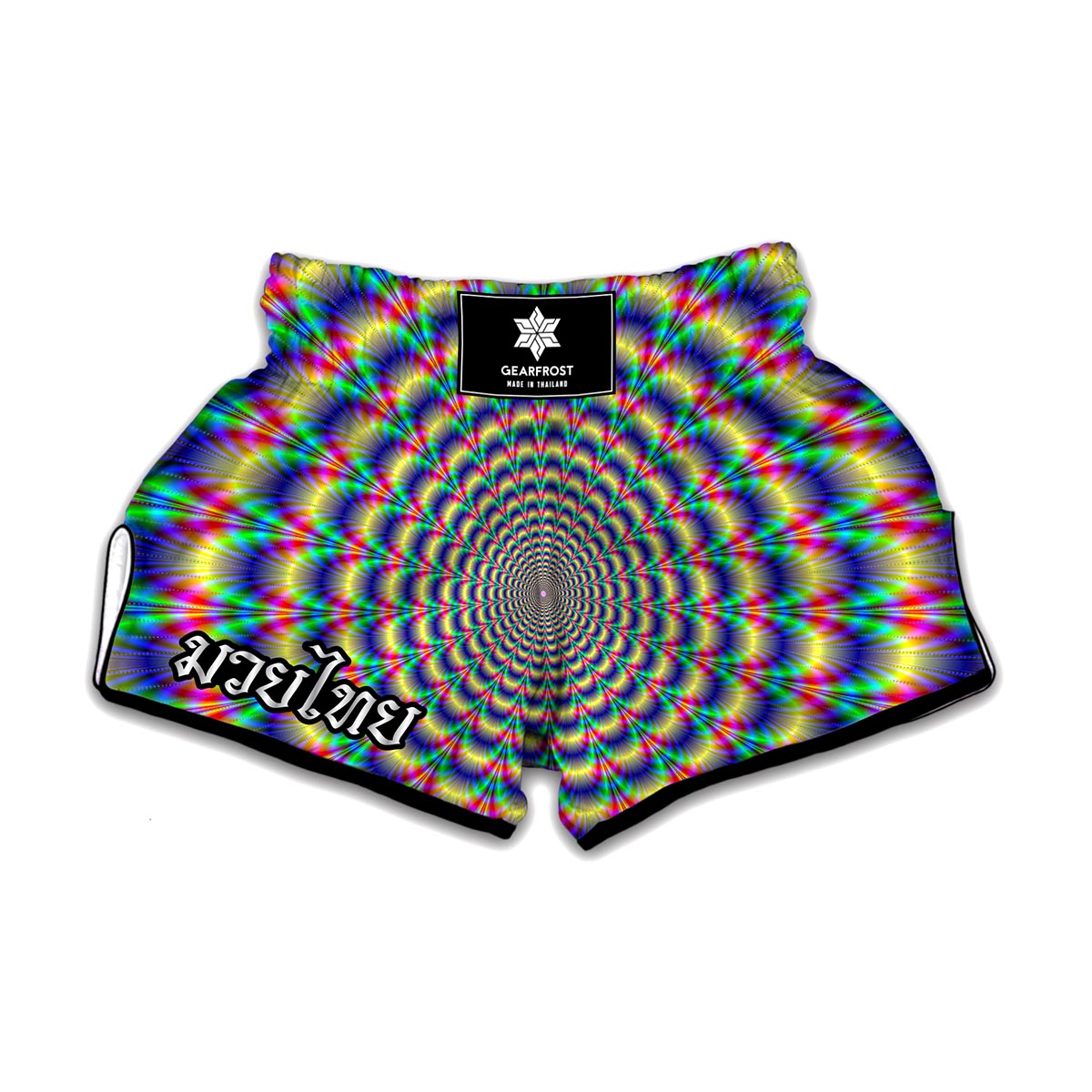 Psychedelic Explosion Optical Illusion Muay Thai Boxing Shorts
