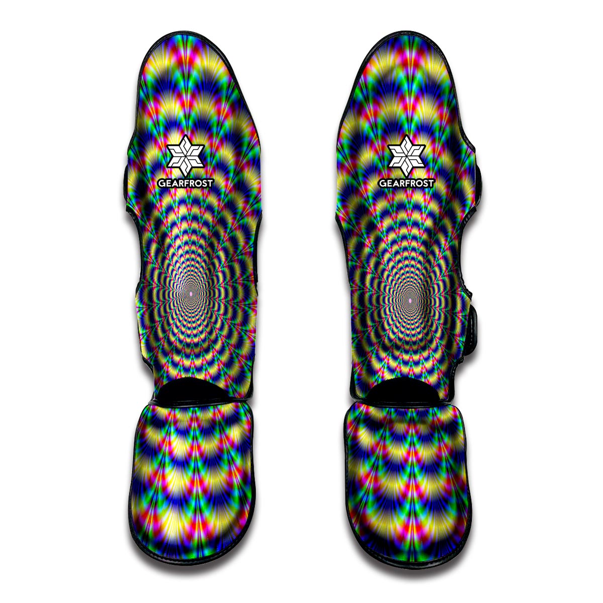 Psychedelic Explosion Optical Illusion Muay Thai Shin Guard