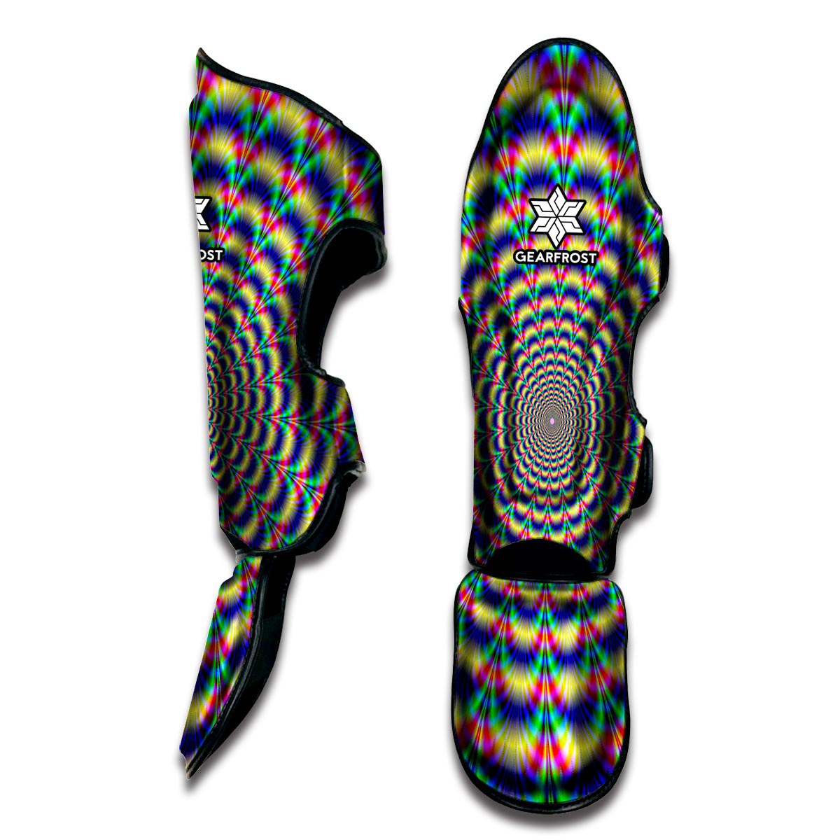 Psychedelic Explosion Optical Illusion Muay Thai Shin Guard