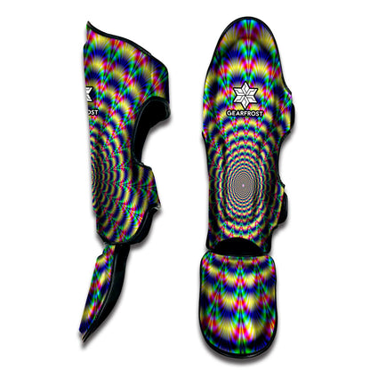 Psychedelic Explosion Optical Illusion Muay Thai Shin Guard