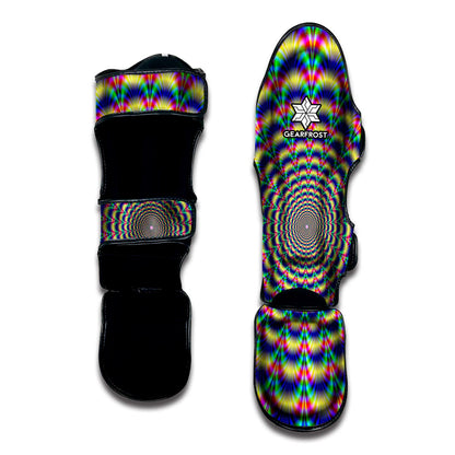 Psychedelic Explosion Optical Illusion Muay Thai Shin Guard