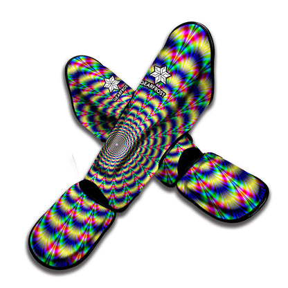 Psychedelic Explosion Optical Illusion Muay Thai Shin Guard