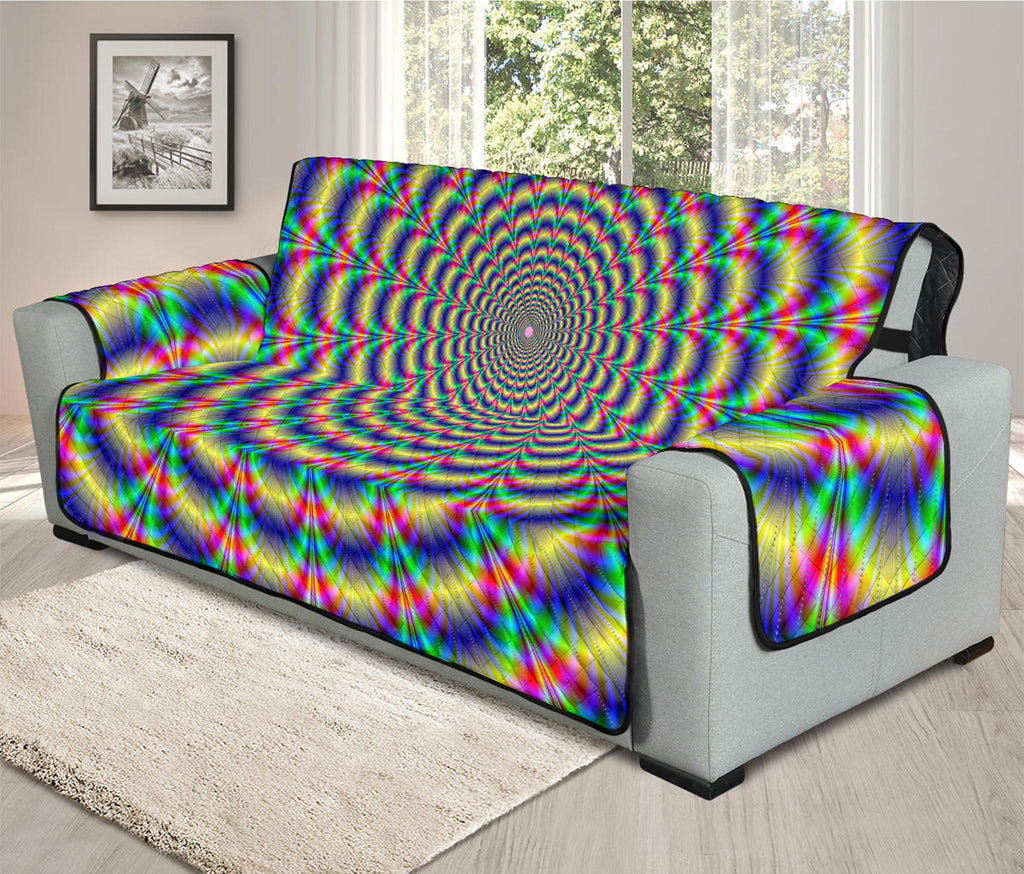 Psychedelic Explosion Optical Illusion Oversized Sofa Protector