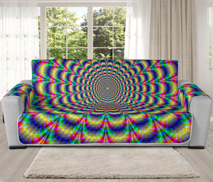 Psychedelic Explosion Optical Illusion Oversized Sofa Protector