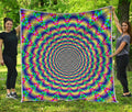 Psychedelic Explosion Optical Illusion Quilt