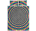 Psychedelic Explosion Optical Illusion Quilt Bed Set