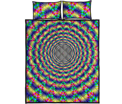 Psychedelic Explosion Optical Illusion Quilt Bed Set