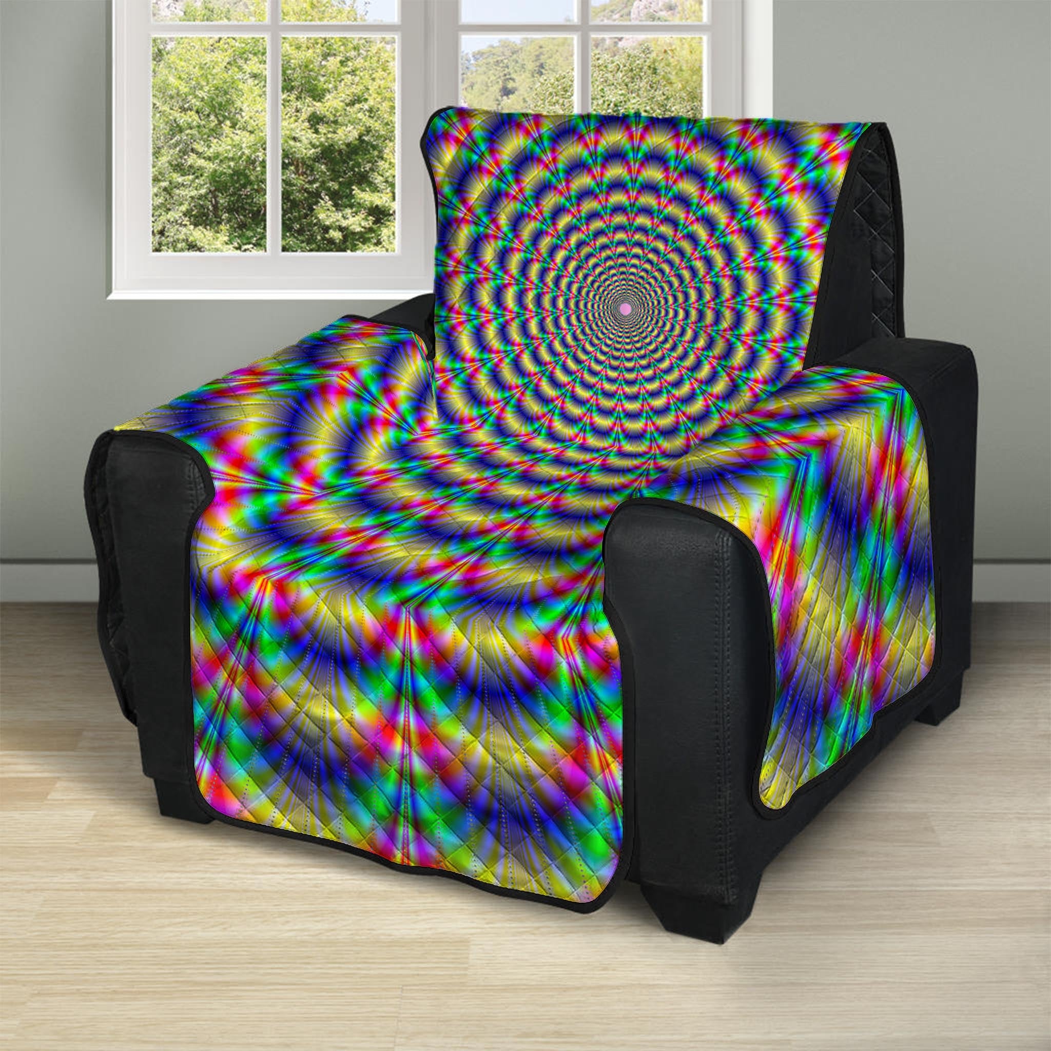 Psychedelic Explosion Optical Illusion Recliner Protector