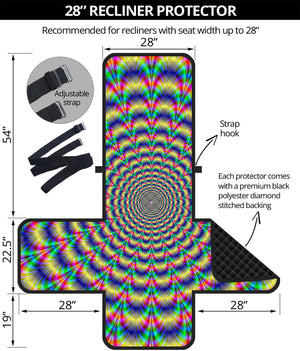 Psychedelic Explosion Optical Illusion Recliner Protector