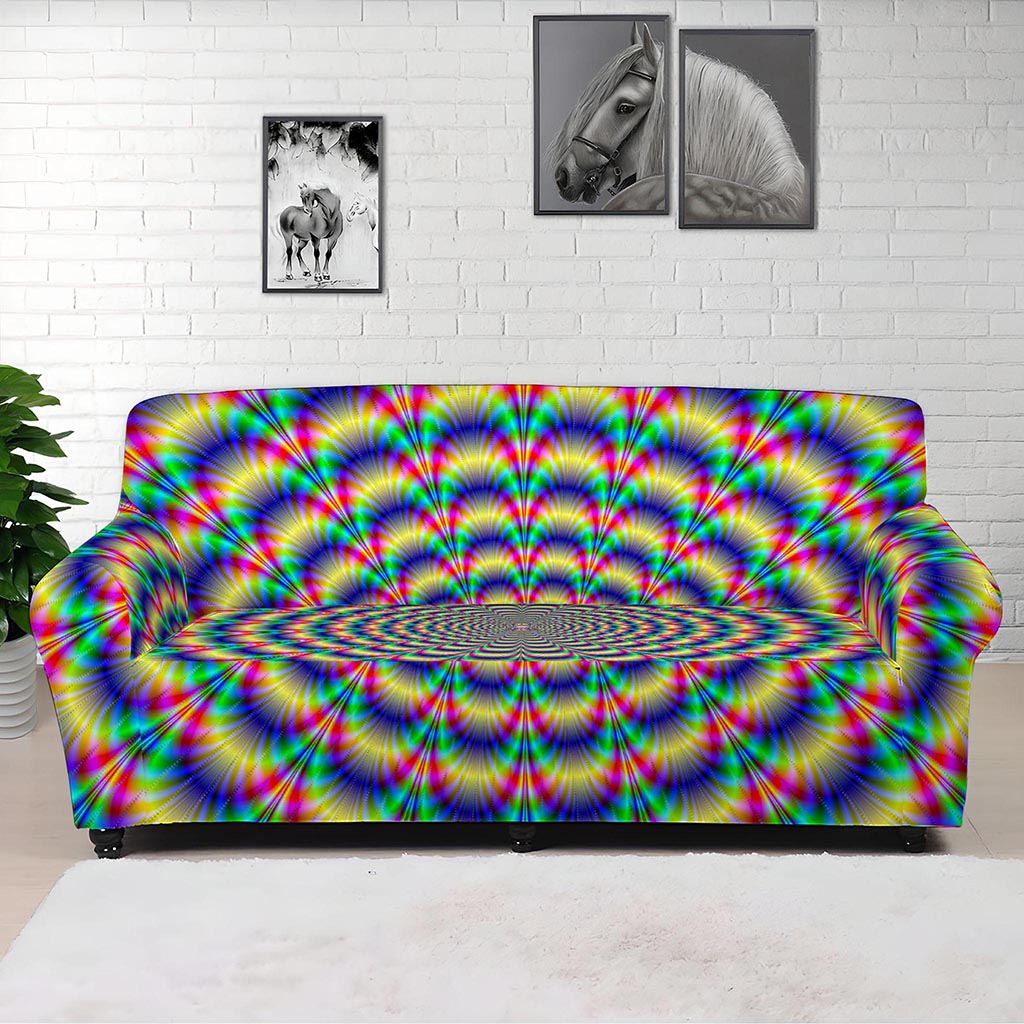 Psychedelic Explosion Optical Illusion Sofa Cover