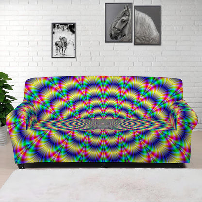 Psychedelic Explosion Optical Illusion Sofa Cover