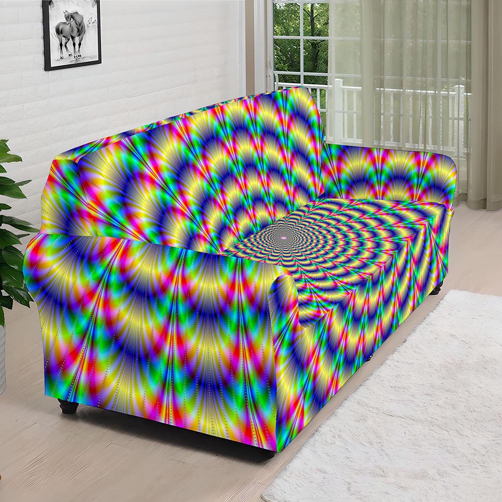 Psychedelic Explosion Optical Illusion Sofa Cover