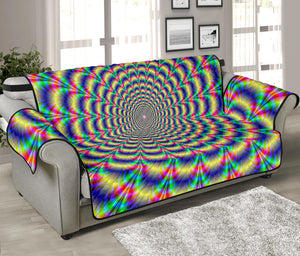 Psychedelic Explosion Optical Illusion Sofa Protector