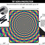 Psychedelic Explosion Optical Illusion Sofa Protector