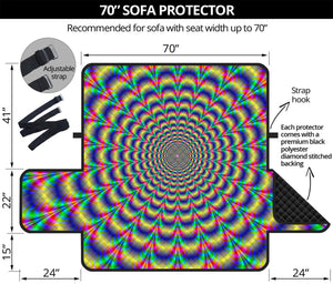 Psychedelic Explosion Optical Illusion Sofa Protector