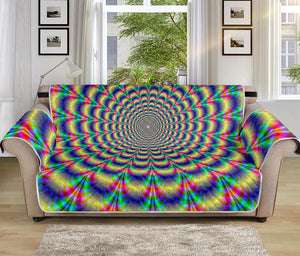 Psychedelic Explosion Optical Illusion Sofa Protector