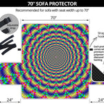 Psychedelic Explosion Optical Illusion Sofa Protector