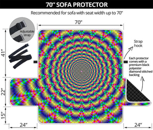 Psychedelic Explosion Optical Illusion Sofa Protector