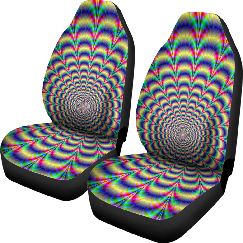 Psychedelic Explosion Optical Illusion Universal Fit Car Seat Covers
