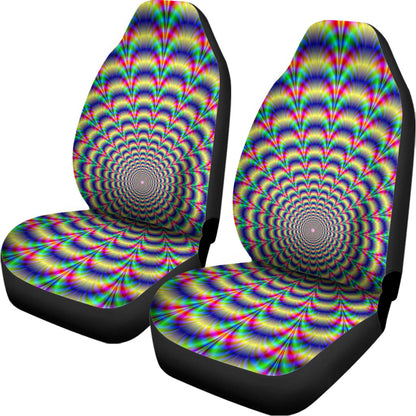 Psychedelic Explosion Optical Illusion Universal Fit Car Seat Covers