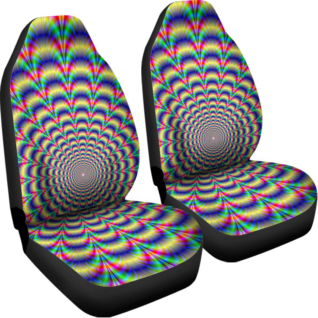 Psychedelic Explosion Optical Illusion Universal Fit Car Seat Covers