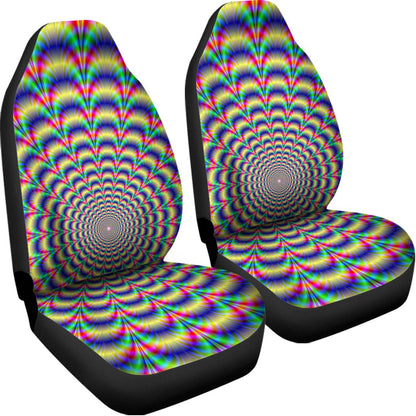 Psychedelic Explosion Optical Illusion Universal Fit Car Seat Covers