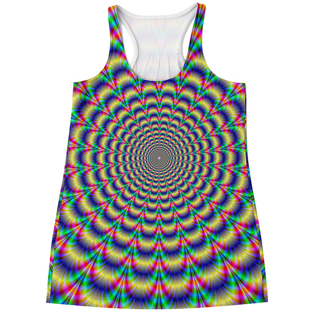 Psychedelic Explosion Optical Illusion Women's Racerback Tank Top