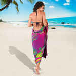 Psychedelic Formed Print Beach Sarong Wrap