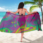 Psychedelic Formed Print Beach Sarong Wrap