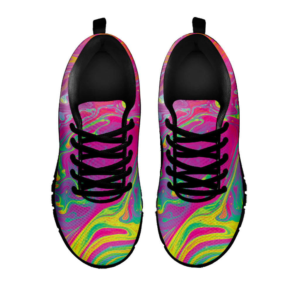 Psychedelic Formed Print Black Sneakers