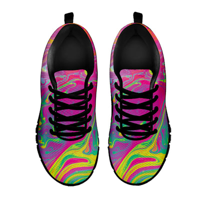 Psychedelic Formed Print Black Sneakers