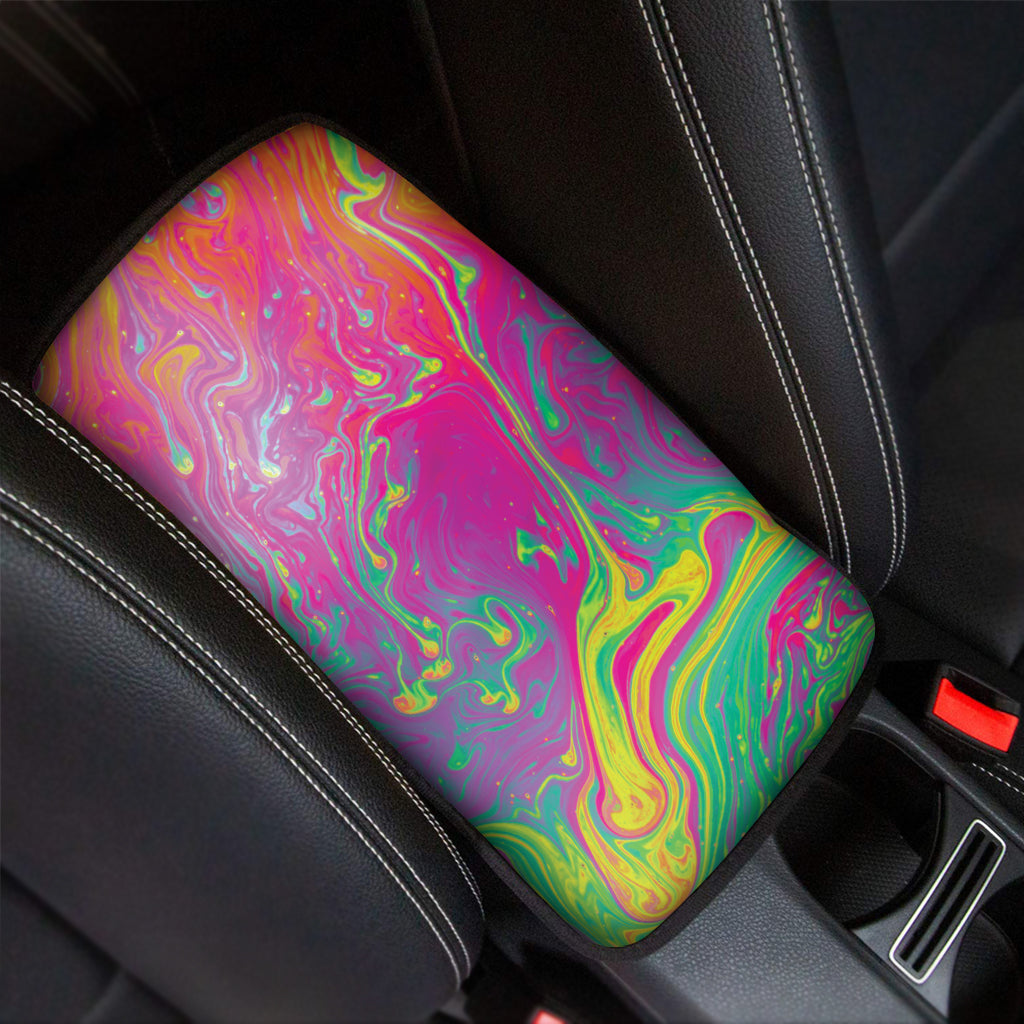Psychedelic Formed Print Car Center Console Cover