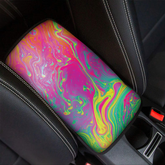 Psychedelic Formed Print Car Center Console Cover