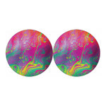 Psychedelic Formed Print Car Coasters