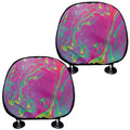 Psychedelic Formed Print Car Headrest Covers