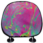Psychedelic Formed Print Car Headrest Covers