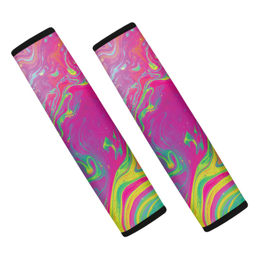 Psychedelic Formed Print Car Seat Belt Covers