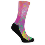 Psychedelic Formed Print Crew Socks