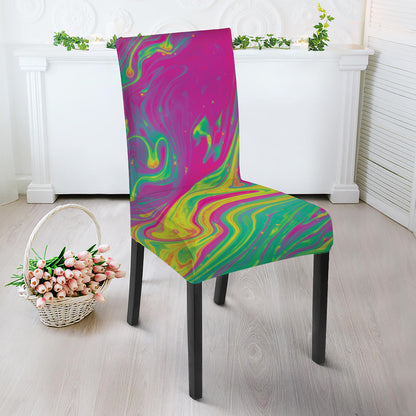 Psychedelic Formed Print Dining Chair Slipcover